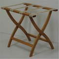 Vertex Designer Curve Leg Luggage Rack in Medium Oak withTapestry Webbing - 3.5 in. VE2681889